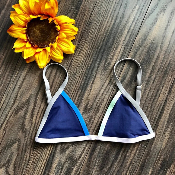🦋B2G1🦋TAVIK JETT Color Blocked Cobalt Bikini Top NWT | X-SMALL | - Picture 3 of 10